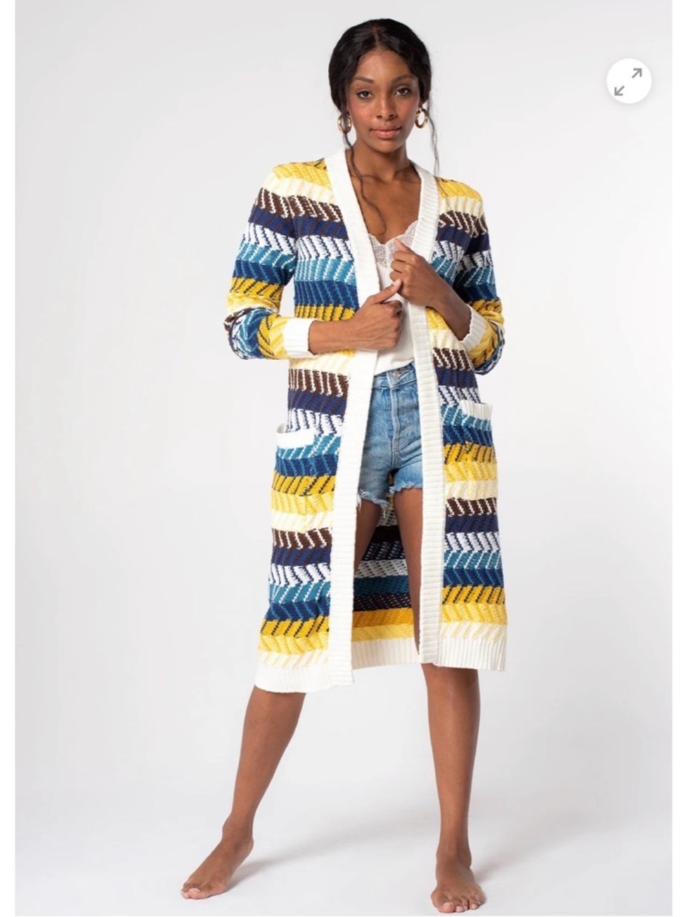 NWOT Lovestitch Dawn Chevron Stripe Cardigan